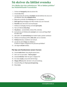 bild på en lista med 22 tips om lättläst