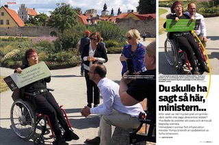 tidningsuppslag Almedalsparken